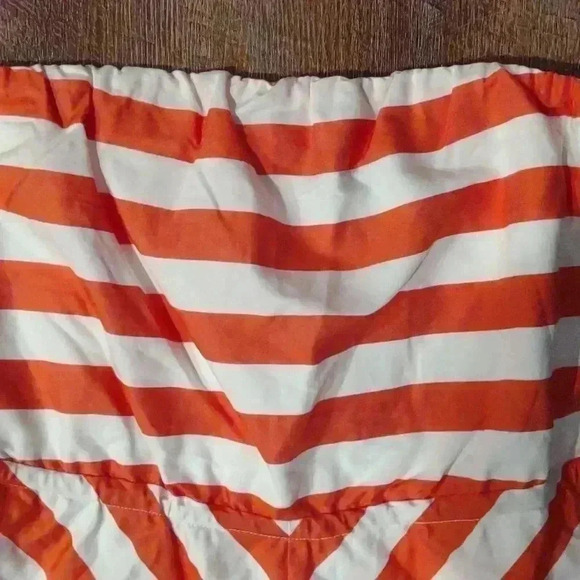 The Limited coral and white strapless dress size medium - Picture 2 of 5